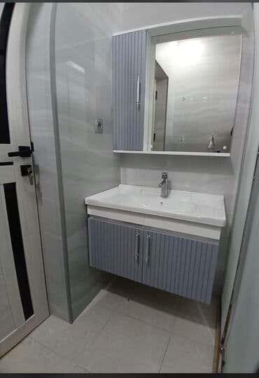 moydadır sederek: Bu dəbli vanna otağı dəsti, müasir dizaynı ilə seçilir. Dəstə güzgülü — 11