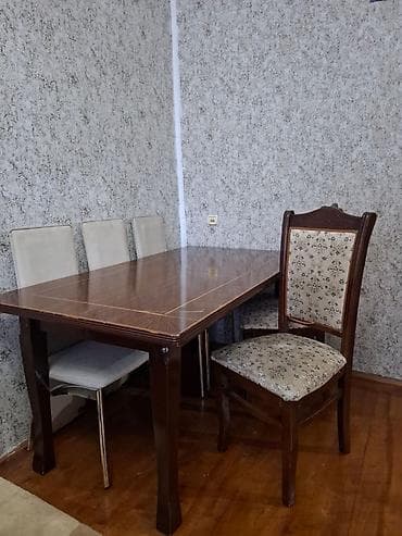 Qonaq otağı üçün, Açılmayan, Dördbucaq masa, 6 stul — 1
