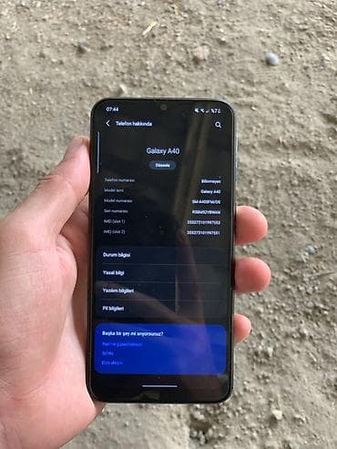asus vivobook m413d: Samsung Galaxy A40, 64 GB, rəng - Göy, İki sim kartlı — 3