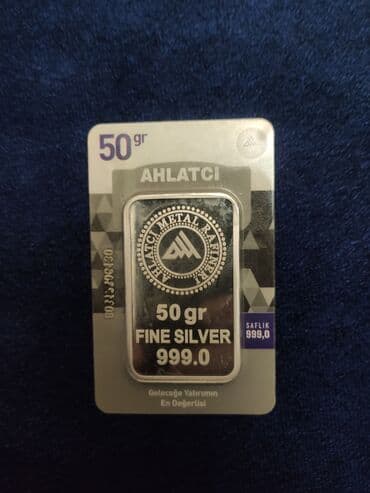 Ahlatcı 50 qram gümüş külçə - Marka: AHLATCI - Çəki: 50 qram -