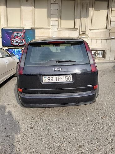 barter avto: Ford Focus C-Max, qara rəng, 5 qapılı kompakt miniven. Xarici: - Qara — 2