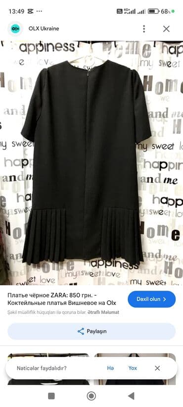 zara qadın: Kokteyl donu, Midi, Zara, XL — 2