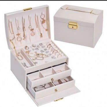 üzüklər üçün döşəkçələr: Zərgərlik qabı – çox bölməli, qutu tipli organizer - Rənglər: tünd — 6