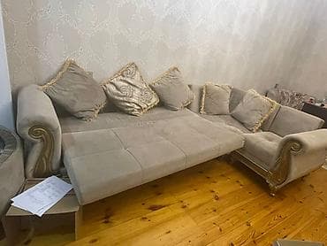 kündür: Künc divan, İşlənmiş, Açılan, Bazalı, Parça, Çatdırılma yoxdur — 2
