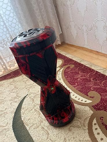 купить гироскутер в баку: Hovərbord – 6.5" təkərli, alov naxışlı qırmızı-qara dizayn az istifade — 3