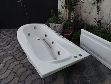 jakuzi: Hidromasajlı akril vanna - Forma: oval, bir nəfərlik - Material — 1