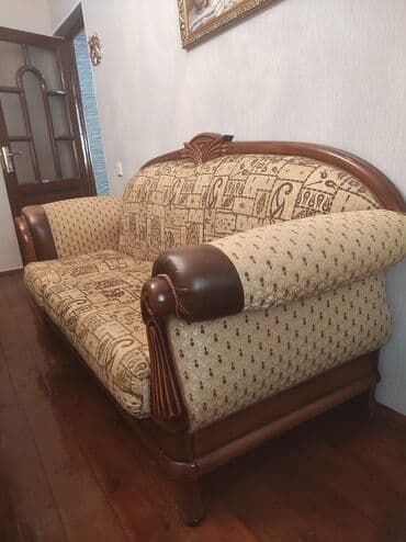 islenmis divan kreslo satiram: İşlənmiş, Divan, 2 kreslo, Bazasız, Açılmayan — 4