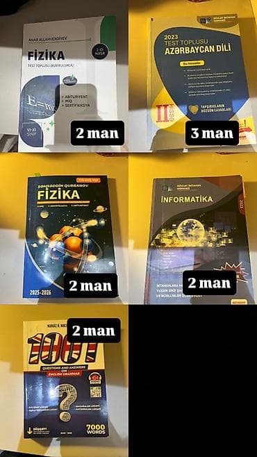 Tədris ədəbiyyatı: Tədris və imtahan hazırlığı üçün müxtəlif fənn üzrə test toplusu və — 1