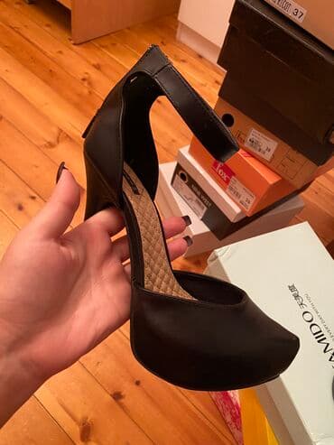 barya ayakkabı: Tuflilər, Ölçü: 37.5, rəng - Qara, İşlənmiş — 2