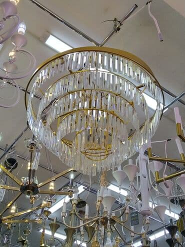 lüstur: Çılçıraq, 10 və daha çox lampa, Xrustal — 1