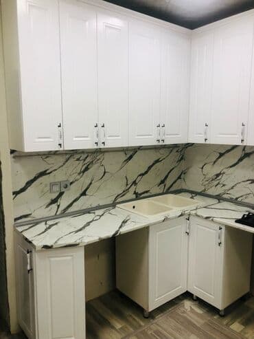 ucuz metbex mebelleri: Sifarişlə mətbəx dəsti, Özü çəkən petlələr, MDF, Kredit var, Pulsuz çatdırılma — 6