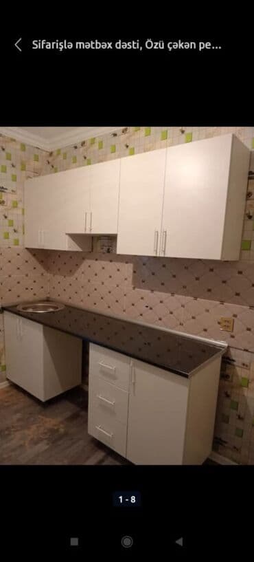 hazir metbex mebelleri: Sifarişlə hazırlanmış müxtəlif ölçülü mətbəx mebelləri. Rəng və dizayn — 7