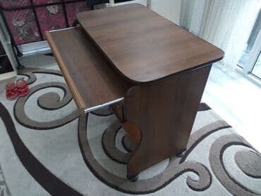 стол в кабинет руководителя: Düz masa, Polkalı, Siyirməli, Teksturalı laminat — 5