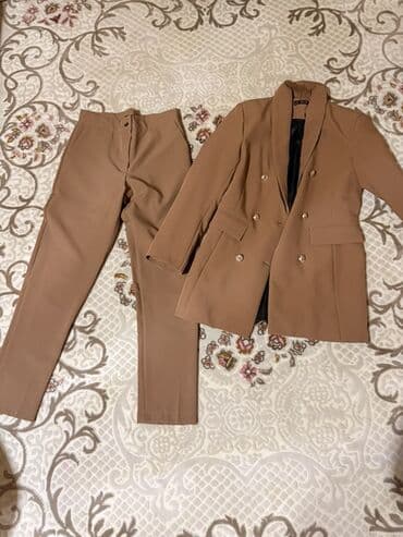 Renault: Aylin Moda qadın kostyumu – 2 hissə - Rəng: karamell/boz-qəhvəyi - — 3