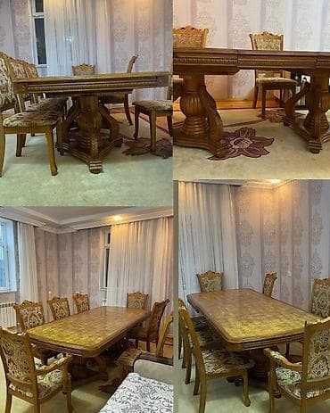 kreditle stol stul: F99Masa dəsti satılır 550₼. 8 oturacağı var. Ünvan Suraxanı. 0198 — 1