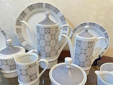 Nahar dəsti, rəng - Ağ, Farfor