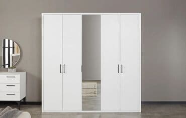 шкаф: Yeni, Açılan, 5 qapı Düz dolab, Qarderob, paltar dolabı, Azərbaycan — 1