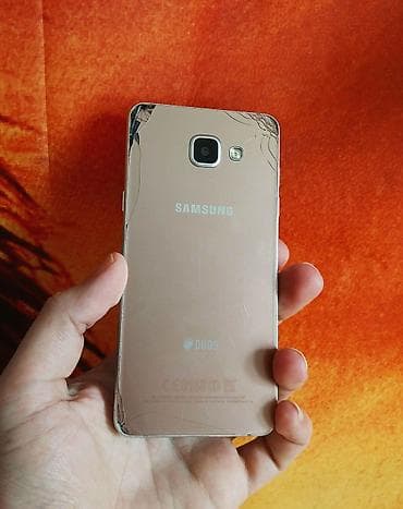 samsung tele: Samsung Galaxy A5 2016, 16 GB, rəng - Qızılı, Qırıq — 2