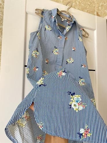 Женская одежда: Повседневное платье, Миди, M, L — 5