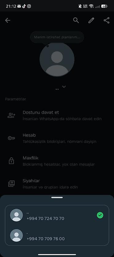 Salam 070-724-70-70 ancaq vaccap üçündü 40 azndi ciddi alıcılar yazsın