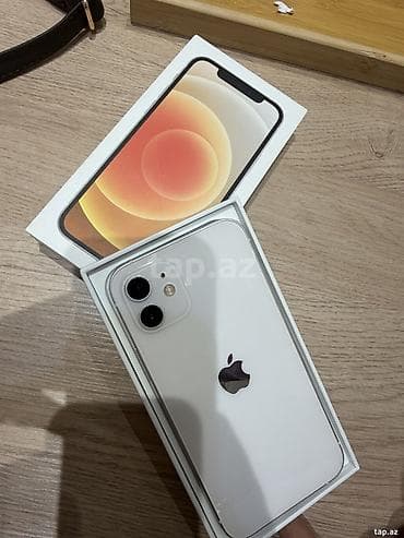 apple imac: IPhone 12, 64 GB, Ağ, Barmaq izi, Face ID, Sənədlərlə — 1