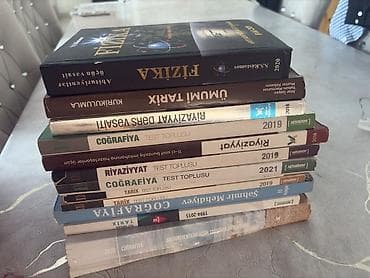 "2019-2021-ci illərin test və dərslik kitablarıdır. Əksəriyyəti çox az
