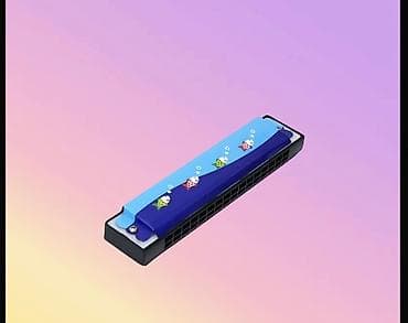 Uşaq harmonikası – rəngarəng balıq naxışlı - Tip: diatonik ağız