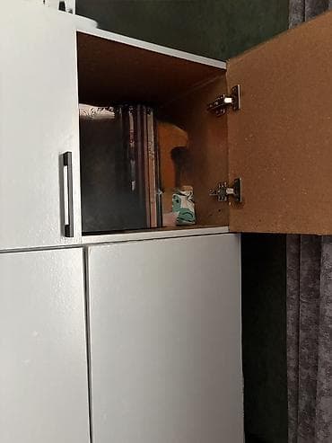 stol stul kreditle: 6 qapı, Boz, Taxta, Açılan, Düz dolab — 4