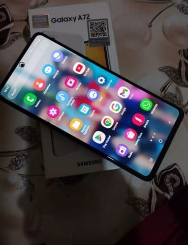 elektron dis fircasi qiymeti: Samsung Galaxy A72, 128 GB, rəng - Ağ, Barmaq izi — 2