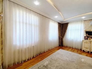 Klassik üslubda pərdə dəsti Dekor 12 metr Tül 26.50 Günlük 11.20