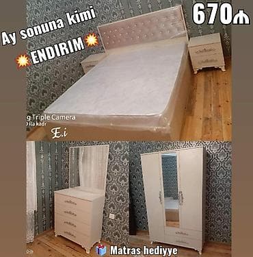 *Yataq Dəsti 670AZN💥 Ay sonuna kimi 💥ENDİRİM💥* *🎁Matras hədiyyə🎁*