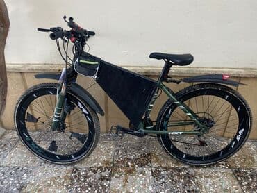 26 lik velosiped qiymetleri: Elektrikləşdirilmiş dağ velosipedi – tam aksesuarlarla. Sadə — 6
