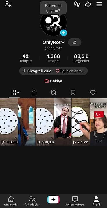 TikTok hesabımı satıram. Hesab yeni olmasına baxmayaraq çox yaxşı