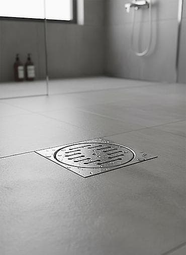 B.E.M kvadrat döşəmə süzgəci - Təyinat: hamam otağı, duş kabinəsi — 1