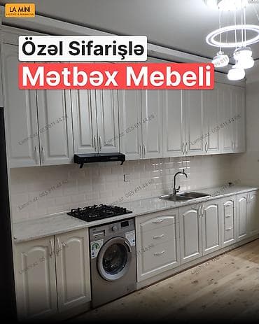 quru: Özəl sifarişlə mətbəx mebeli - Klassik üslubda, ağ rəngli fasadlar və — 1
