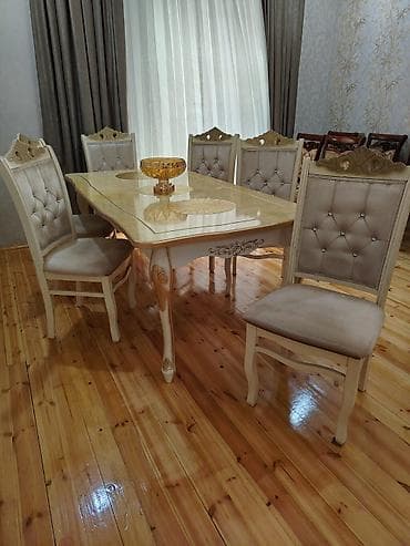 Masa desti. 300azn. 6 stulla. Masa acılır. Yaxsi veziyyetde ünvan at lalafo.az Masa desti. 300azn. 6 stulla. Masa acılır. Yaxsi veziyyetde ünvan