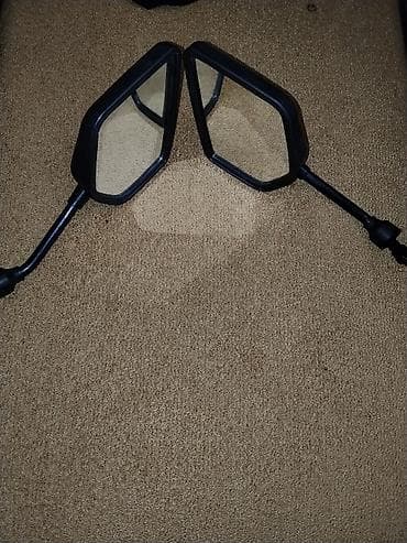 запчасти focus: Moped/Motosiklet arxa yan güzgüləri – cüt - Rəng: qara korpus, şəffaf — 2