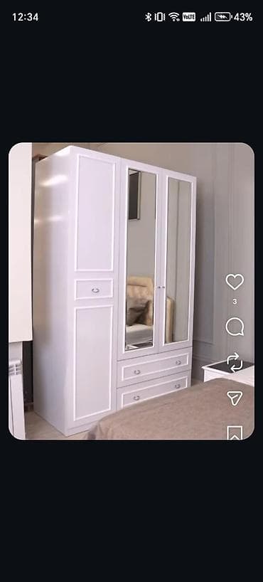 taxta şkaf: Təknəfərlik çarpayı, Dolab — 3