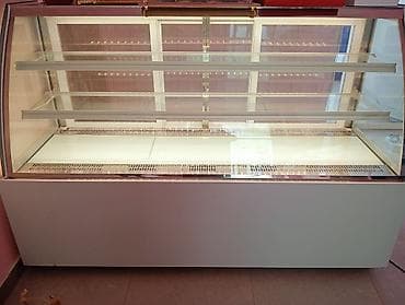 Mağaza/iaşə avadanlıqları paketi - Şüşəli soyuducu vitrin: Ön və yan