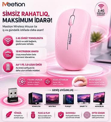 komputer korpus: 🔥 MEETİON R545 2.4GHz Simsiz Ofis Siçanı 🔹 Əsas Xüsusiyyətlər: 📌 1600 — 1