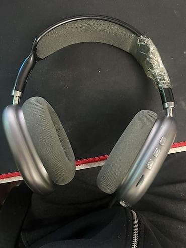 Bluetooth qulaqlıq – over-ear, metalik boz Sadece bir yeri qiriqdi