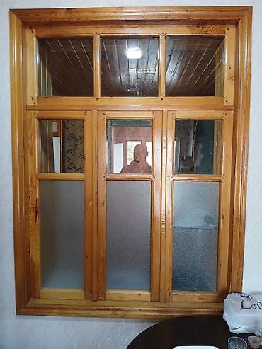 forticka: Taxta qapı və pəncərə dəsti - Material: təbii ağac (şüşə əlavəli — 1