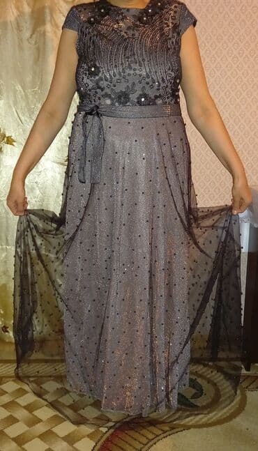 калон кардани кер дар шароити хона: Ziyafət paltarı qadınlar üçün, cəmi bir dəfə toya geyilib, ölçüsü-L; — 3