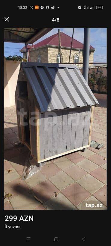 сухой корм для собак: Məhsul: It yuvası - Material: Taxta karkas, möhkəm metal/profilli dam — 2