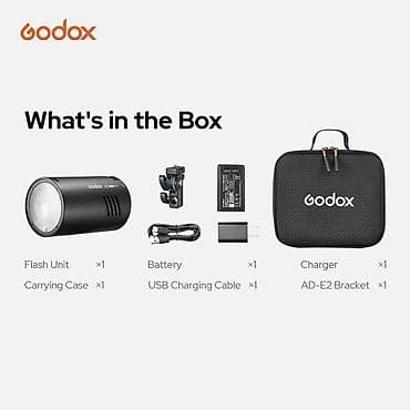 adapt: Godox AD100Pro II portativ studiya flaşı - 100Ws güc, 1/256–1/1 — 9