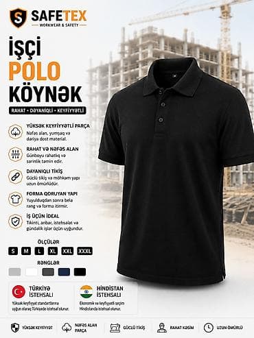 iş formasi: SAFETEX İşçi Polo Köynək Xüsusiyyətlər: - Yüksək keyfiyyətli parça — 4