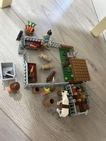 oyuncaq vertalyot: LEGO ferma oyuncağı (original deyil)– heyvan və tərəvəzli oyun dəsti — 2