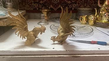 Şamdanlar: Fiqur, Metal, rəng - Qızılı — 1