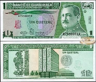 ГВАТЕМАЛА * 1990 год * 1 КЕТЦАЛЬ * UNC - POLİNER Banknot əla