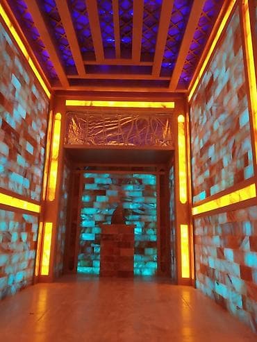 heyetde bulaq tikmek: Duz otağı tikintisi, himalay duzu, sauna — 5